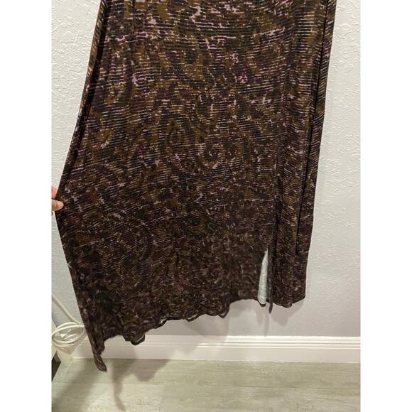 Soft Surroundings Women Brown Maxi Dress Sz S Boho Artsy Western - Picture 5 of 7